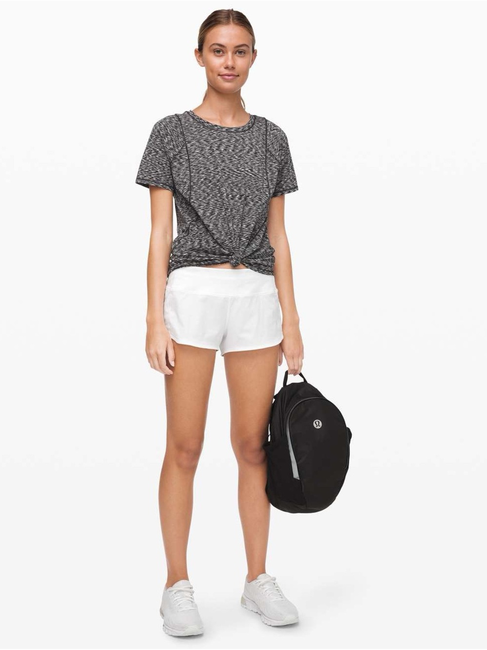 Lululemon Make Miles Count Short Sleeve
Spaced Out Space Dye Black White size 6